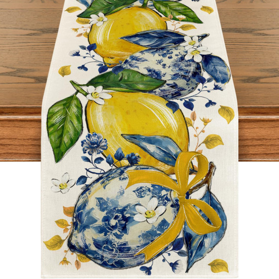 Lemon Pattern Table Runner
